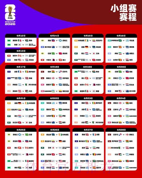 2026世界杯完整赛程高清版赛事详情怎么查